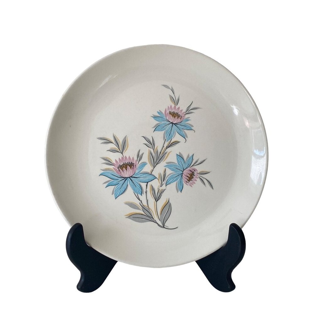 VTG Steubenville Pottery Fairlane Pattern Dinner Plate Replacement Floral USA